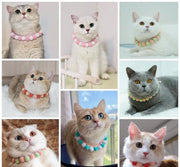 ペット用チョーカー ネックレス 首飾り アクセサリー ペットグッズ ペット用品 犬用 猫用 ボンボン ポンポン ボール クリスマスカラー かわいい おしゃれ 写真撮影 フォト コスプレ パーティー イベント