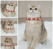 ペット用チョーカー ネックレス 首飾り アクセサリー ペットグッズ ペット用品 犬用 猫用 ボンボン ポンポン ボール クリスマスカラー かわいい おしゃれ 写真撮影 フォト コスプレ パーティー イベント