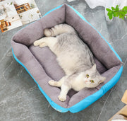ペット用ベッド 猫用ベッド ペット用マット 犬用ベッド ネコ イヌ ペット用品 寝床 スクエア 四角 ふわふわ 起毛 クッション性 ふんわり あったか 暖かい 40×60cm 肉球 シンプル カジュアル かわいい おしゃれ 秋 冬 青 橙 黒 灰