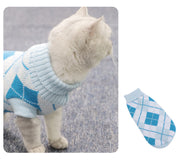 キャットウェア ドッグウェア 猫用 ネコ 犬用 イヌ ペット服 タートルネック リブ セーター ニット ハート アーガイル ボーダー かわいい おしゃれ