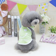 ペットウェア ドッグウェア タンクトップ ノースリーブ 洋服 犬服 犬用 猫用 カジュアル シンプル スマイル ピンク ブルー おしゃれ 小型犬 中型犬 ペット服 犬の服