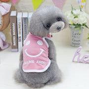 ペットウェア ドッグウェア タンクトップ ノースリーブ 洋服 犬服 犬用 猫用 カジュアル シンプル スマイル ピンク ブルー おしゃれ 小型犬 中型犬 ペット服 犬の服