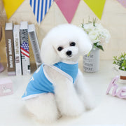 ペットウェア ドッグウェア タンクトップ ノースリーブ 洋服 犬服 犬用 猫用 カジュアル シンプル スマイル ピンク ブルー おしゃれ 小型犬 中型犬 ペット服 犬の服