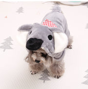 ペットコスプレ服 ペットウェア 洋服 犬用 いぬ イヌ 犬用ウェア 長袖フード付き 前ボタン パーカー風 コアラ 仮装 しっぽ かわいい お散歩 お出かけ