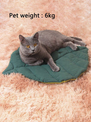 ペット用マット ペット用ベッド ペットグッズ ペット用品 犬用 猫用 イヌ ネコ 小動物用 リーフ 葉っぱ 春 夏 秋 冬 ふわふわ ふんわり お昼寝マット リバーシブル 両面 おしゃれ かわいい ナチュラル