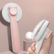 スリッカーブラシ 猫用 犬用 ネコ イヌ プッシュ ワンタッチ ペット用品 ペットグッズ グルーミング用品 お手入れ ブラシ コーム 抜け毛取り 毛玉取り ソフト 柔らか素材 グルーミング 水洗い 防水 便利 簡単 シンプル