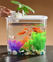 水槽 金魚鉢 飼育水槽 ペット ペットグッズ 熱帯魚 アクアリウム プラスチック クリア 透明 丈夫 テラリウム 観葉植物 水草 インテリア ボウル 水培 メダカ 鉢 スタイリッシュ シンプル お洒落