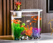 水槽 金魚鉢 飼育水槽 ペット ペットグッズ 熱帯魚 アクアリウム プラスチック クリア 透明 丈夫 テラリウム 観葉植物 水草 インテリア ボウル 水培 メダカ 鉢 スタイリッシュ シンプル お洒落
