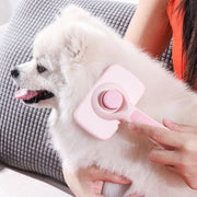 スリッカーブラシ ペット用品 犬用 猫用 グルーミングブラシ ピンブラシ 抜け毛取り 毛玉取り ブラッシング ワンプッシュ お手入れ用品 イヌ ネコ