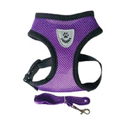 ハーネス リード 2点セット 小型犬 いぬ イヌ ペット用品 バックル メッシュ 通気性 反射材 調節可能 散歩 紐 ロープ