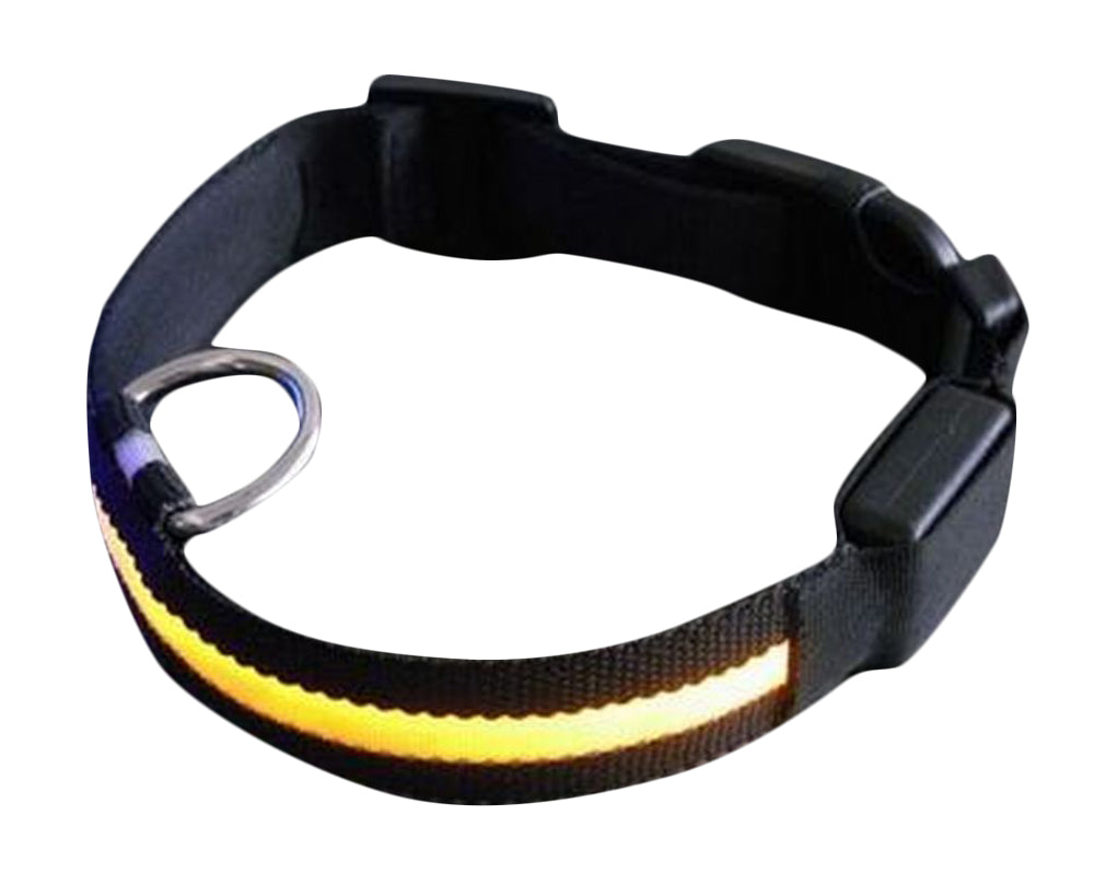 LED首輪 光る首輪 犬用首輪 首輪 LEDライト LED イエロー バリエーション画像