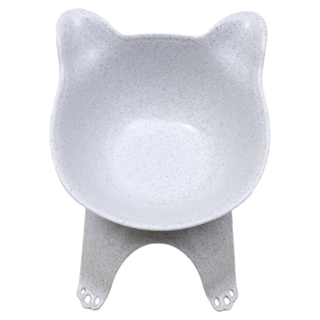 ペット用食器 フードボウル エサ入れ 水入れ ウォーターボウル ペット用品 ペットグッズ 餌入れ 猫用 犬用 台付き スタンド付き 角度付き 食べやすい ネコ型 クリアカラー かわいい キュート シンプル おしゃれ 緑 灰 白 黒 透明 ラメ入り