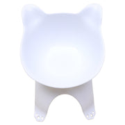 ペット用食器 フードボウル エサ入れ 水入れ ウォーターボウル ペット用品 ペットグッズ 餌入れ 猫用 犬用 台付き スタンド付き 角度付き 食べやすい ネコ型 クリアカラー かわいい キュート シンプル おしゃれ 緑 灰 白 黒 透明 ラメ入り