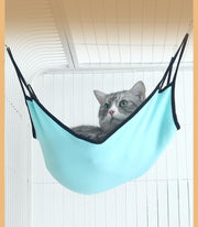 ペット用ベッド ハンモック 猫 ねこ ペット 寝床 寝具 吊り下げ 吊り型 フック付き フリース シンプル もこもこ ケージ 小型犬 休憩 昼寝 睡眠 室内 屋内 グレー 青 ローズ色