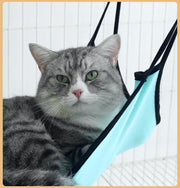 ペット用ベッド ハンモック 猫 ねこ ペット 寝床 寝具 吊り下げ 吊り型 フック付き フリース シンプル もこもこ ケージ 小型犬 休憩 昼寝 睡眠 室内 屋内 グレー 青 ローズ色
