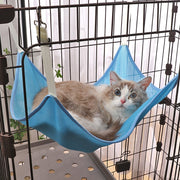 猫用ハンモック ベッド 吊り下げ ペット用品 メッシュ 通気性 無地 フック付き 寝床 寝具 ケージ取付 シンプル ねこ ネコ ペットグッズ