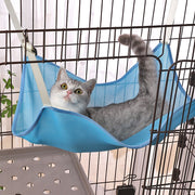 猫用ハンモック ベッド 吊り下げ ペット用品 メッシュ 通気性 無地 フック付き 寝床 寝具 ケージ取付 シンプル ねこ ネコ ペットグッズ