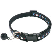 首輪 イヌ 小型犬 猫 ネコ 小動物 ペットグッズ ペット用品 Dカン付き プラバックル 鈴 ハート ピンク ブルー ブラック カジュアル ポップ シンプル かわいい キュート