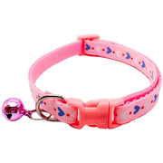 首輪 イヌ 小型犬 猫 ネコ 小動物 ペットグッズ ペット用品 Dカン付き プラバックル 鈴 ハート ピンク ブルー ブラック カジュアル ポップ シンプル かわいい キュート