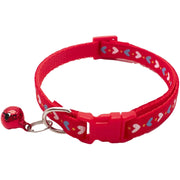 首輪 イヌ 小型犬 猫 ネコ 小動物 ペットグッズ ペット用品 Dカン付き プラバックル 鈴 ハート ピンク ブルー ブラック カジュアル ポップ シンプル かわいい キュート