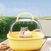 小動物用キャリーケース 小動物用ケージ 小動物用ハウス ハムスター ハリネズミ モルモット 持ち手付き 透明 可愛い 便利 お出かけ 散歩 通院 お出かけ用品 ペット用品 ペットグッズ