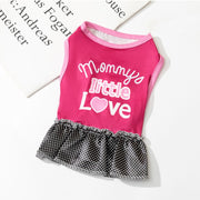 ペットウェア ワンピース ドッキングワンピース 犬服 猫服 洋服 ドッグウェア キャットウェア プルオーバー フリル 袖なし ボーダー柄 ロゴ カジュアル お洒落 可愛い ペット服