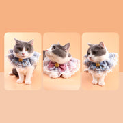 ペット用スタイ ビブ よだれかけ 前掛け 猫 犬 ネコ イヌ ペット用品 首飾り チェック柄 リボン レース かわいい キュート アクセサリー