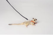 小動物用ハーネス リード 4点セット 3サイズ モモンガ 胴輪 牽引ひも シンプル 無地 おしゃれ お出かけ 散歩 通院