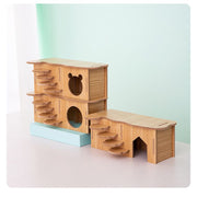 小動物用ハウス ハムスターハウス ハウス 家 おうち 小屋 階段 はしご 小動物用 ハムスター用 小動物用品 ペット用品 お世話グッズ 木製 かわいい おしゃれ