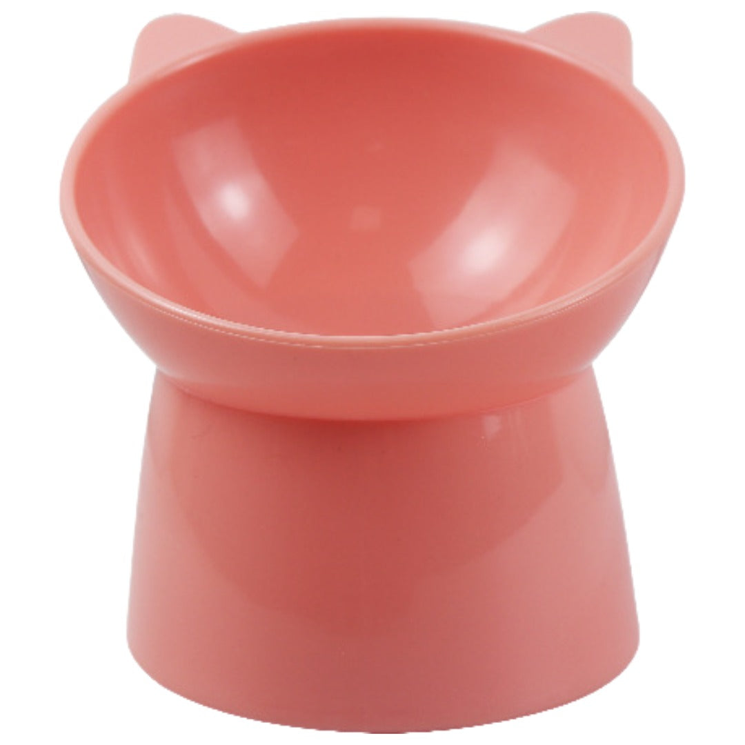 ペット用フードボウル ペット用フードボール ペット用食器 ネコ 猫 イヌ 小型犬 小動物用 ペットグッズ ペット用品 土台付き 高さあり 傾斜あり 角度あり 猫型 ネコミミ 無地 グレー ピンク グリーン カジュアル ポップ かわいい キュート