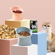 ペット用フードボウル ペット用フードボール ペット用食器 ネコ 猫 イヌ 小型犬 小動物用 ペットグッズ ペット用品 土台付き 高さあり 傾斜あり 角度あり 猫型 ネコミミ 無地 グレー ピンク グリーン カジュアル ポップ かわいい キュート