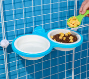 ペット用食器 フードボウル ウォーターボウル ダブル ケージ取り付け 餌入れ 餌皿 水入れ 犬用 猫用 ペット用品 取り付け簡単 エサ入れ エサ皿 ペットグッズ イヌ ネコ