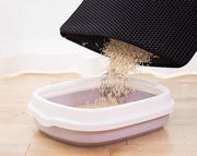 砂取りマット 猫砂マット トイレマット ペット用ランチョンマット ペット用品 猫 ネコ ペットグッズ 猫用 砂落とし 滑り止め付き 猫砂キャッチャー 飛び散り防止 ペットマット 足ふき スクエア 四角 汚れ防止 単色 シンプル 便利グッズ 黒 灰 ベージュ ピンク 青 茶
