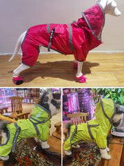 ペット用レインコート ペット用雨合羽 ツナギ 小型犬 中型犬 イヌ 猫 ネコ ペットグッズ ペット服 ペットウェア 犬服 犬用アウター 長袖 フード付き ロゴ 反射素材 反光素材 ブルー イエロー ピンク シンプル カジュアル かわいい キュート