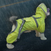 ペット用レインコート ペット用雨合羽 ツナギ 小型犬 中型犬 イヌ 猫 ネコ ペットグッズ ペット服 ペットウェア 犬服 犬用アウター 長袖 フード付き ロゴ 反射素材 反光素材 ブルー イエロー ピンク シンプル カジュアル かわいい キュート