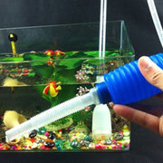 ポンプ 水抜き 吸水 水槽の掃除 手動 簡単 お手軽 楽ちん アクアリウム プラスチック 青