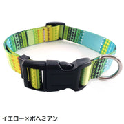 首輪 カラー 犬用 猫用 ペット用品 バックル ボヘミアン 花 フラワー チェック 幾何学 可愛い おしゃれ カラフル サイズ調節可 散歩 おでかけ ペットグッズ いぬグッズ イヌ ねこ ネコ