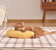 ペット用クッション 猫 犬 ねこ いぬ ペット 枕 まくら ピロー U字型 アーチ型 かわいい 可愛い シンプル あごのせ 顎乗せ 小型犬 お昼寝 休憩 いちご柄 チェリー柄 桃柄 柚子柄