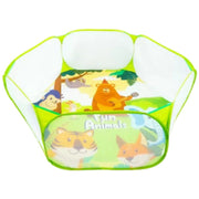 ペットサークル 小動物 ハムスター 小型犬 へやんぽ ペット用品 六角形 海 動物 ブルー ピンク グレー 折りたたみ可能