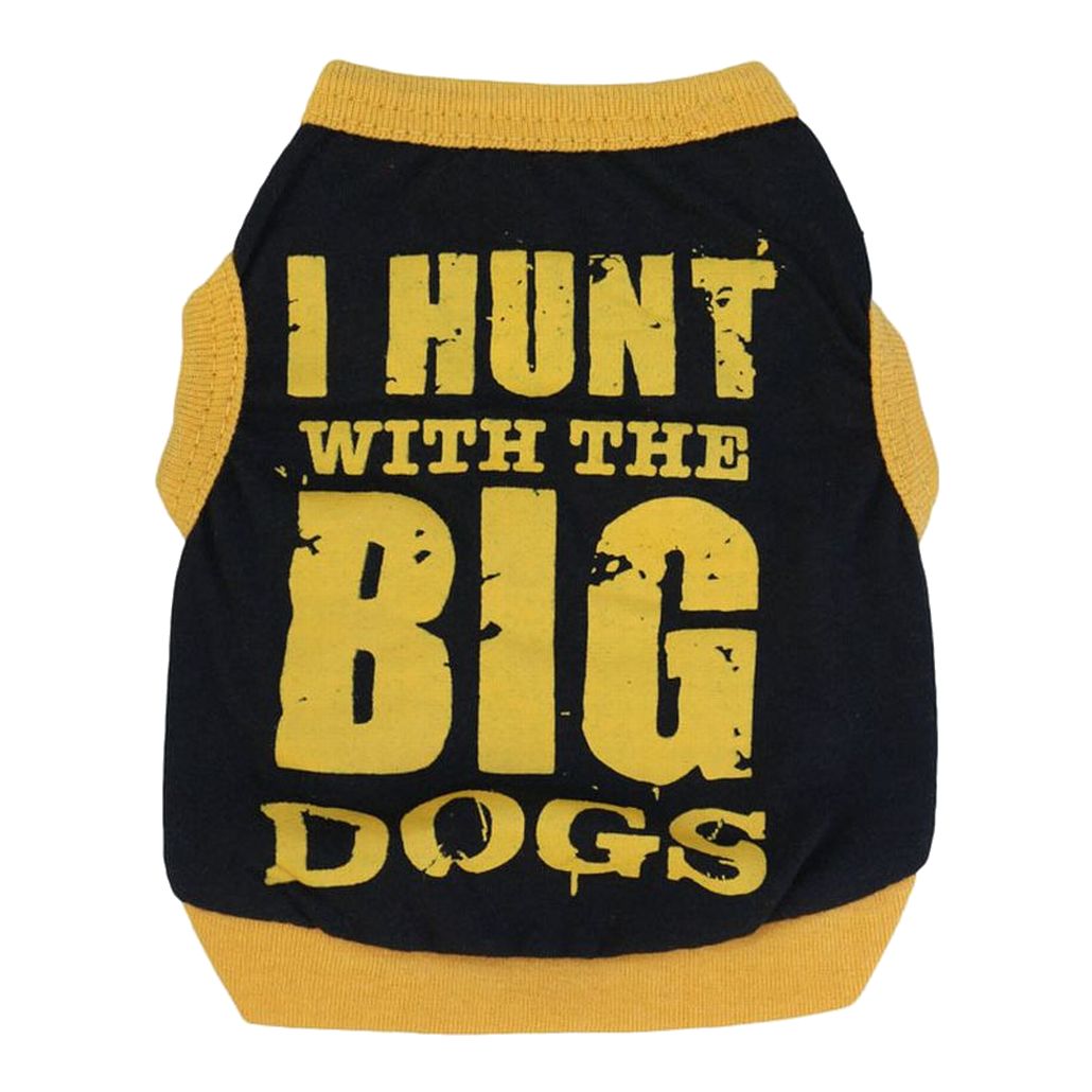 犬服 ドッグウェア ペットウェア Ｔシャツ ノースリーブ ロゴＴシャツ ブラック×イエロー バリエーション画像