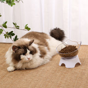 ペット用食器 フードボウル ウォーターボウル ペット用 エサ入れ 水入れ 猫 ネコ 犬 イヌ スタンド 猫型 かわいい シンプル ペット用品 ペットグッズ