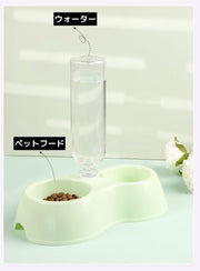 ペット用食器 フードボウル 餌入れ 自動給水器 自動給水機 水入れ 2in1 犬 猫 ペットボトル 軽量 滑り止め 持ち手付き