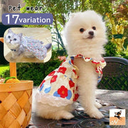 ドッグウェア キャットウェア ワンピース ペットウェア 犬服 洋服 犬用 猫用 小型犬 花柄 リボン フリル チェリー ドーナツ 可愛い おしゃれ ガーリー ペット用品 ペットグッズ いぬ イヌ ねこ ネコ
