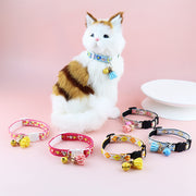 猫用首輪 カラー ペット用品 ねこ ネコ セーフティーバックル 鈴付き タッセル ハート 星 ひし形 カラフル かわいい おしゃれ ペットグッズ