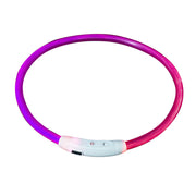 犬用チョーカー 首輪 LEDライト チューブ 光る USB充電式 ペット用品 アクセサリー ドッグ お散歩 夜間 お出掛け 安全対策 おしゃれ かわいい 軽量 柔らかい シンプル 長さ調節可能 レッド イエロー グリーン ブルー ホワイト ピンク オレンジ リチウム