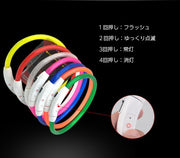犬用チョーカー 首輪 LEDライト チューブ 光る USB充電式 ペット用品 アクセサリー ドッグ お散歩 夜間 お出掛け 安全対策 おしゃれ かわいい 軽量 柔らかい シンプル 長さ調節可能 レッド イエロー グリーン ブルー ホワイト ピンク オレンジ リチウム