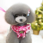 ハーネス リード セット ペット用品 小型犬 中型犬 猫 散歩 可愛い レース フリル フレア ドット柄 メッシュ 通気性 胴輪 ベスト 胸あて 牽引ロープ お散歩紐 リーシュ 引きひも 簡単装着 着脱簡単 ワンタッチバックル パイピング ロゴ 水玉模様 総柄 プリント かわいい おしゃれ お洒落 いぬ イヌ ドッグ DOG ねこ ネコ キャット CAT お出かけ