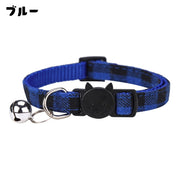 ネコ用首輪 ネコ首輪 猫用首輪 ペット用品 ペットグッズ セーフティバックル 鈴付き 総柄 チェック レッド ブラック ピンク ブルー シンプル かわいい キュート カジュアル
