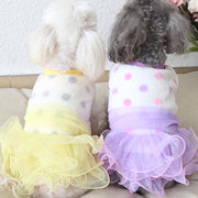 ドッグウェア ワンピース リボン ハート ドット柄 ワンピ ペット用品 犬服 ペットウェア 小型犬 中型犬 可愛い おしゃれ お出かけ お散歩