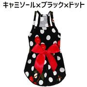 ワンピース ペット用 犬服 ノースリーブ 犬用 猫用 キャミソールワンピ ドッグウェア ペットグッズ リボン ドット柄 花柄 可愛い おしゃれ 散歩 お出かけ